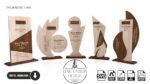 Trofeo de Madera Cortado a Láser - 5 Diseños SVG para Premios Personalizados