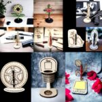 Conjunto de 34 diseños de soporte para bolígrafos y lapiceros para corte láser - Imagen 2