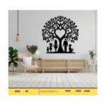 Conjunto de 30 diseños de arte de pared familiar para corte láser y CNC - Archivos digitales en varios formatos