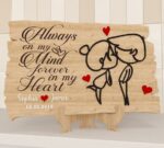 Signo de pareja personalizado para corte láser - Archivo para San Valentín y estanterías Glowforge - Imagen 3