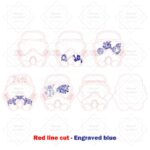 Star Wars Cuadro en capas para corte láser - Diseño SVG y PDF de 7 capas para Glowforge - Imagen 3