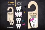Paquete SVG Hada de los Dientes para Corte Láser - Caja para Niños, Colgante y Porta Dinero - Imagen 2