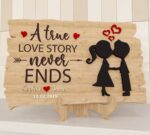 Signo de pareja personalizado para corte láser - Archivo para San Valentín y estanterías Glowforge - Imagen 5