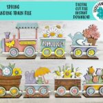 Plantilla de corte láser SVG: Margaritas, Narcisos, Tulipanes y Paraguas para Glowforge