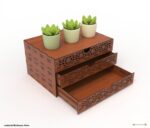 Mandala Triple Organizador de Escritorio SVG para Corte Láser - Archivos DIY de Madera Multiuso