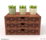 Mandala Triple Organizador de Escritorio SVG para Corte Láser - Archivos DIY de Madera Multiuso - Imagen 2