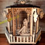 Quiosco de Boda Cortado con Láser DXF - Diseño Personalizado para Celebraciones de Parejas