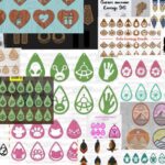 Diseño de aretes para corte láser CNC - Superpack 77 elementos variados para bisutería creativa