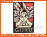 Cuadro digital de Goku para pared | Decoración Dragon Ball imprimible y personalizable