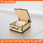 Caja pequeña para anillos y aretes, regalo romántico personalizado, diseño CNC láser