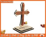Cruz de Madera Cortada con Láser para Manualidades y Proyectos Creativos Personalizados - Imagen 2
