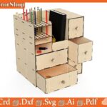 Organizador de Escritorio para Estudiantes - Diseño Vectorial para Corte Láser Descarga Instantánea