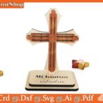 Cruz de Madera Cortada con Láser para Manualidades y Proyectos Creativos Personalizados