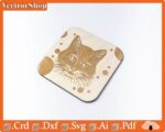 Posavasos de Perros y Gatos para Corte Láser | Archivos SVG, DXF, EPS para Glowforge y CNC - Imagen 5