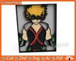 Caja multicapa Katsuki Bakugo para corte láser - Plantillas y vectores decorativos anime - Imagen 5