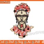 Mesa Frida Kahlo Multicapas para Corte Láser y CNC | Decoración Artística de Pared y Plantillas