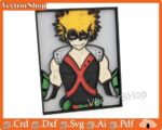 Caja multicapa Katsuki Bakugo para corte láser - Plantillas y vectores decorativos anime - Imagen 2