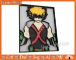 Caja multicapa Katsuki Bakugo para corte láser - Plantillas y vectores decorativos anime - Imagen 4