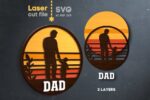 Paquete SVG para Corte Láser: Signo Redondo Día del Padre para Glowforge - Descarga Instantánea - Imagen 3