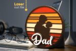 Paquete SVG para Corte Láser: Signo Redondo Día del Padre para Glowforge - Descarga Instantánea - Imagen 5