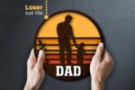 Paquete SVG para Corte Láser: Signo Redondo Día del Padre para Glowforge - Descarga Instantánea - Imagen 4