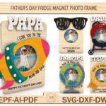 Imán de Nevera Personalizado para el Día del Padre - Archivo SVG Cortado a Láser para Regalo Único