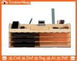 Organizador de escritorio láser exclusivo | Soporte y almacenamiento para casa | SVG y DXF - Imagen 8
