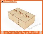 Caja rectangular de tres cuerpos con corte láser - Organizador de hogar y almacenamiento decorativo - Imagen 8
