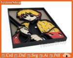 Corte láser multicapa Zenitsu Agatsuma - Decoración de pared anime y vectores SVG DXF AI para otakus - Imagen 5