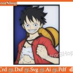 Mesa One Piece Multicapa para Corte Láser CNC - Luffy SVG DXF para Decoración de Anime