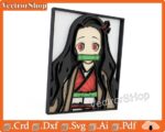 Plantilla Nezuko Vector para Corte Láser CNC | Decoración de Pared Anime Multicapa - Imagen 6