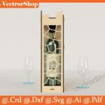 Caja de vino de corte láser - Archivos DXF, SVG, AI, PDF para decoración y almacenamiento