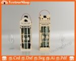 Caja de vino decorativa 750ml - 2 modelos, vectores SVG, DXF, PDF para regalo especial - Imagen 4