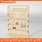 Soporte de exhibición de aretes y collares para mujer - Plantilla láser CNC decorativa Glowforge