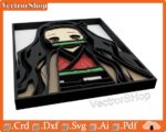 Plantilla Nezuko Vector para Corte Láser CNC | Decoración de Pared Anime Multicapa - Imagen 4