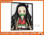 Plantilla Nezuko Vector para Corte Láser CNC | Decoración de Pared Anime Multicapa - Imagen 7