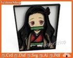 Plantilla Nezuko Vector para Corte Láser CNC | Decoración de Pared Anime Multicapa - Imagen 3