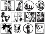 Pack de Vectores para Corte Láser: 110 Cuadros de Anime para CNC y Decoración 3D - Imagen 6