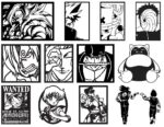 Pack de Vectores para Corte Láser: 110 Cuadros de Anime para CNC y Decoración 3D - Imagen 5