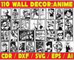 Pack de Vectores para Corte Láser: 110 Cuadros de Anime para CNC y Decoración 3D