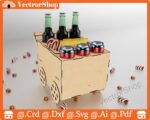 Carrito Batanero para Cervezas y Dulces - Archivos Digitales Corte Láser SVG, AI, DXF, PDF - Imagen 3