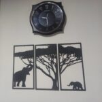 Cuadro de Elefantes Decorativo - Pintura de Elefantes en Acrílico para Hogar