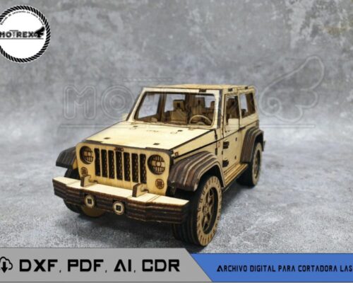 Archivos Jeep Wrangler 3mm Cnc laser cut Dxf, Ai, Cdr, Pdf, Svg
