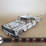 Ford Galaxie 500 3mm- Archivos DXF, AI, CDR, PDF y SVG