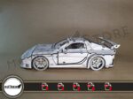 Archivos Mazda RX7 Tokyo Drift 3mm - Plantilla CNC Corte Láser en DXF, AI, CDR, PDF, SVG - Imagen 2
