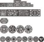 Patrones SVG de fondo para corte láser: plantillas de cesta de ganchillo y mandala descarga instantánea - Imagen 2