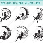 Mandala Étnico de Luna y Hada - Archivos SVG, DXF, EPS y PNG para Corte Láser