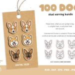 100 Plantillas SVG de Pendientes de Perro para Corte Láser - Listas para Glowforge y Personalización