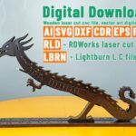 Quemador de Incienso de Madera de Dragón - Archivos Digitales CNC Cortados a Láser en Formatos Vectoriales