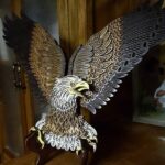 Arte de pared en 3D de águila para corte láser, archivos DWG, DXF, SVG y CDR, decoración interior única